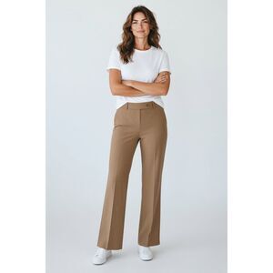 Ann Taylor LOFT Petite mid-rise tailored dress trousers in a camel